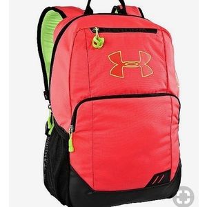 neon pink under armour backpack